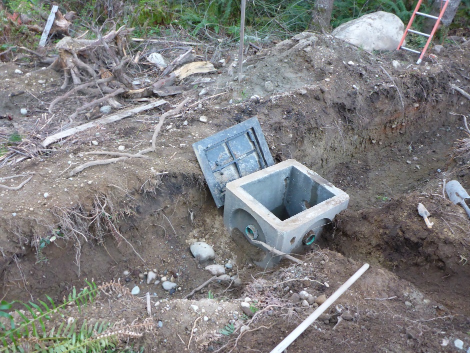 Catch Basin In Trench Digging Input