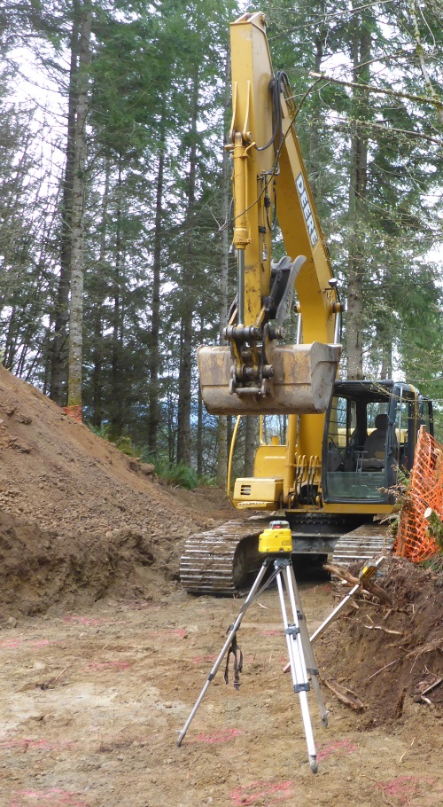 Excavator With Laser