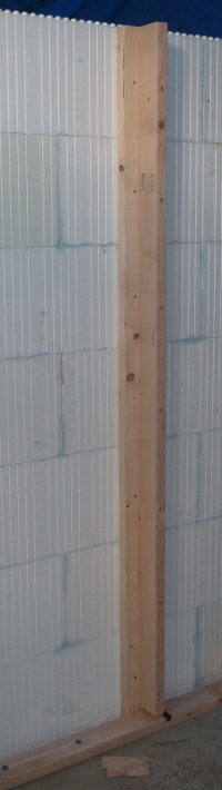 ICF bracing vertical installed