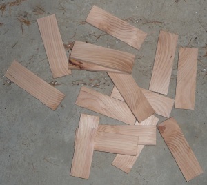 Shims for bucking levelling